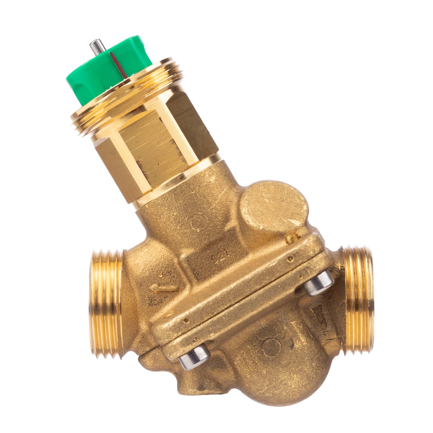 Picture of SpaceLogic VP228E PIBCV (PICV), 2-Way, PN16, DN15, G3/4 Ext. Thread, Low Flow: 0.06…0.28 m³/h (…0.076 l/s), No PT plugs.