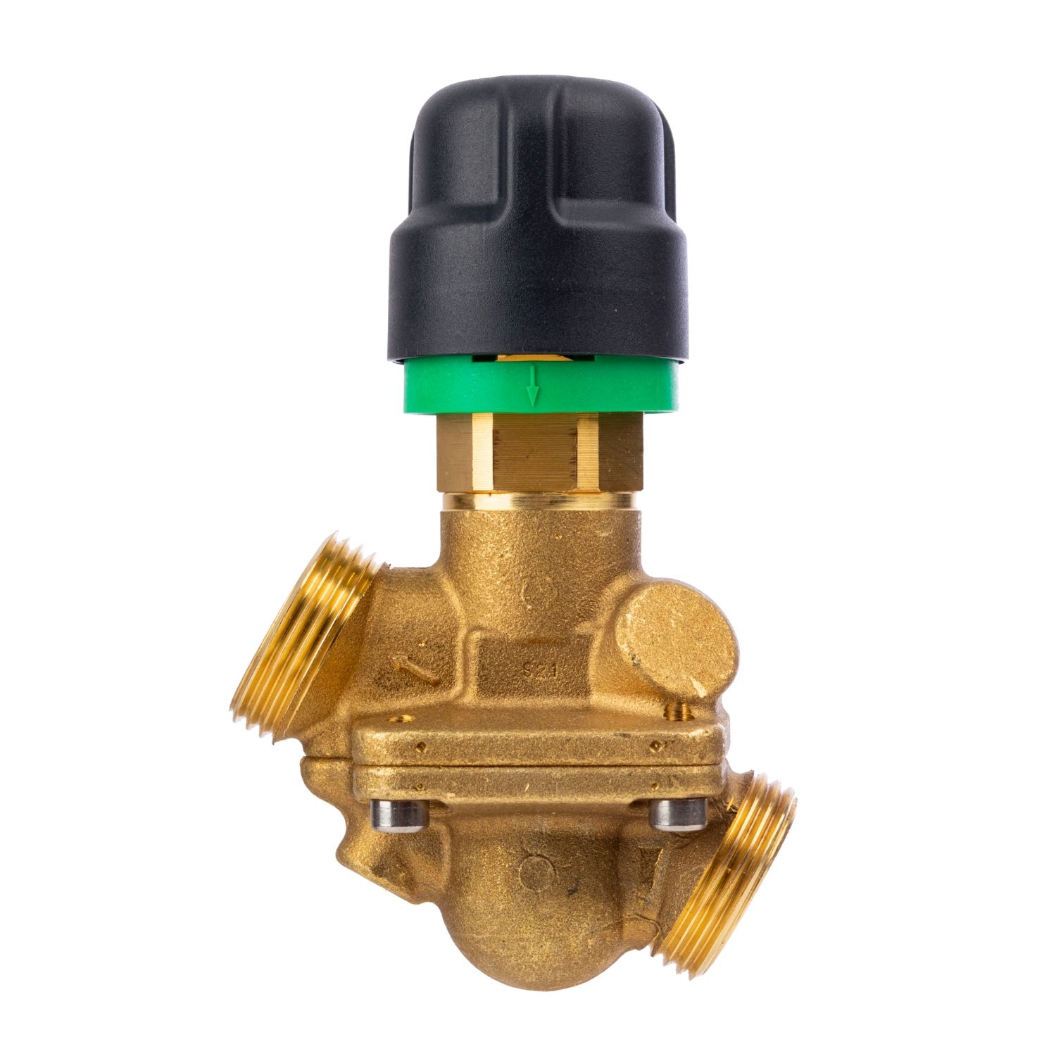 Picture of SpaceLogic VP228E PIBCV (PICV), 2-Way, PN16, DN15, G3/4 Ext. Thread, Low Flow: 0.06…0.28 m³/h (…0.076 l/s), No PT plugs.