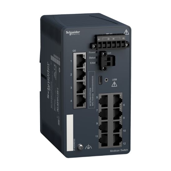 Picture of Modicon Managed Switch - 8 ports for copper + 4 Gigabit ports for copper
