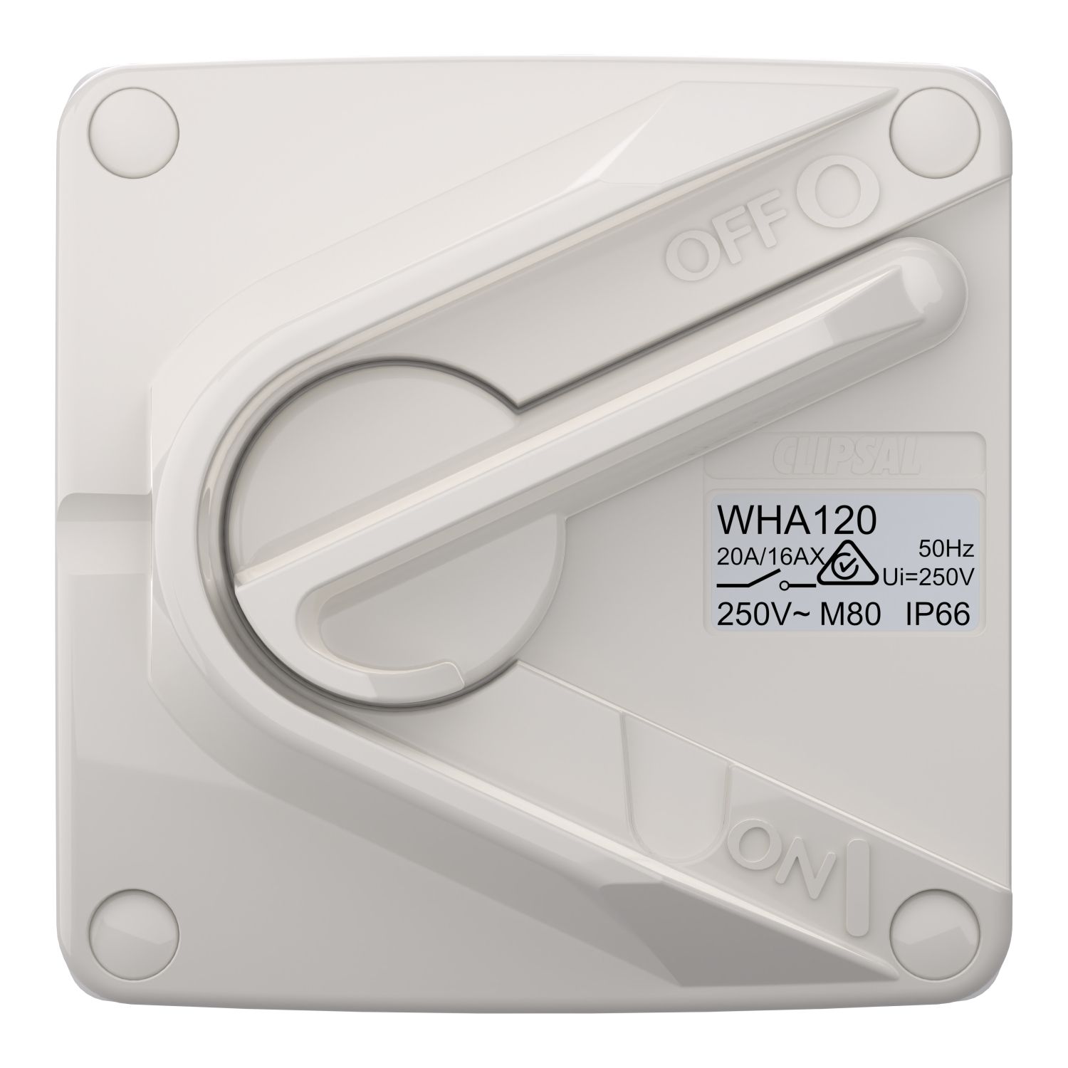 Picture of Switch, Weathershield, 1-Gang, 1 Pole, 20A/16AX, 250VAC, IP66