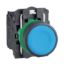 Picture of Push button, Harmony XB5, plastic, flush, blue, 22mm, spring return, unmarked, 1NO