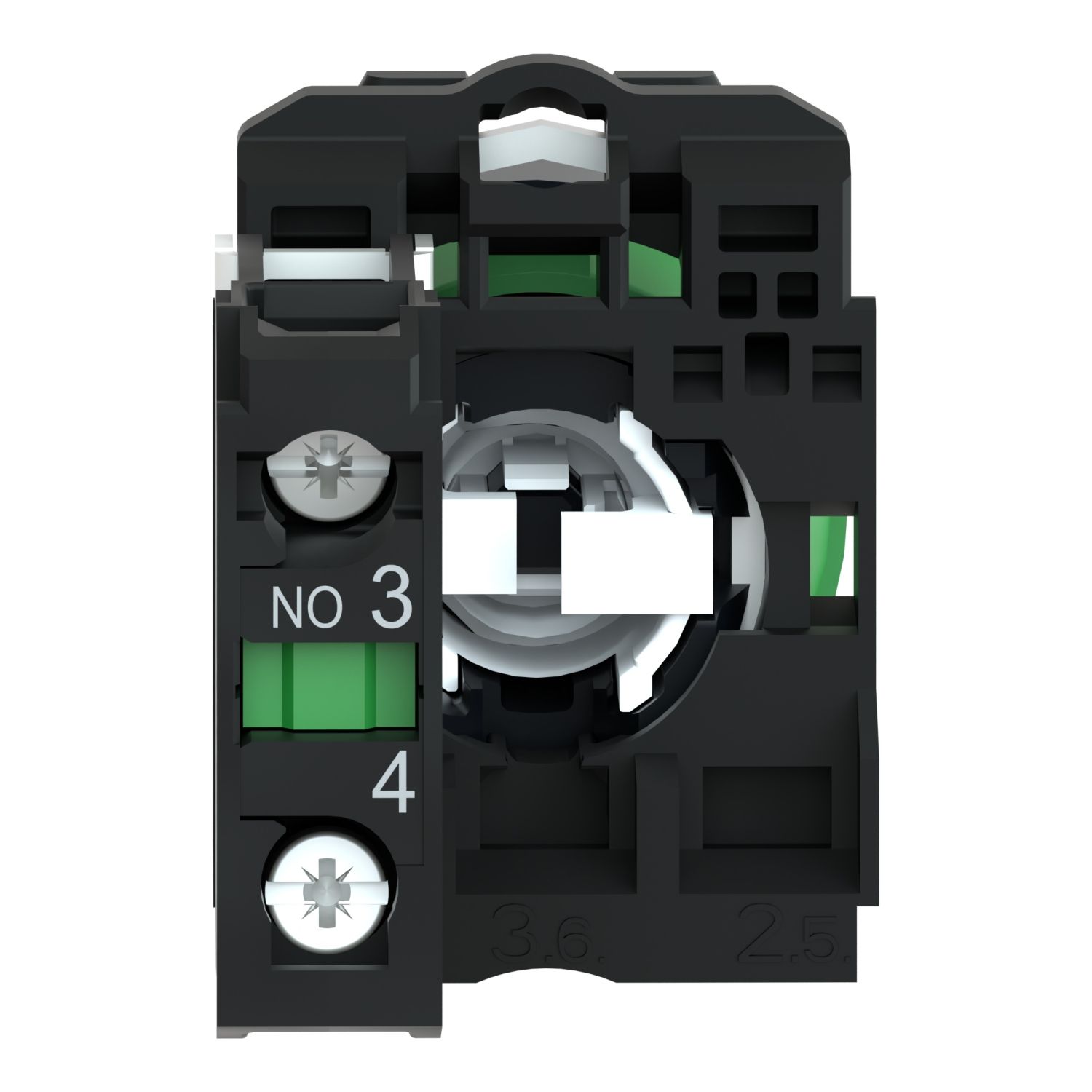 Picture of Selector switch, Harmony XB5, plastic black, 22mm, 2 positions, stay put, 1NO