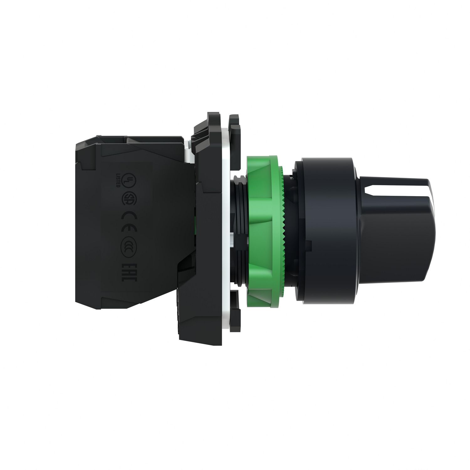 Picture of Selector switch, Harmony XB5, plastic black, 22mm, 2 positions, stay put, 1NO