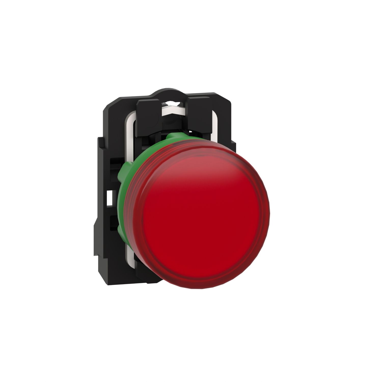 Picture of Pilot light, Harmony XB5, grey plastic, red, 22mm, universal LED, plain lens, 24V AC DC