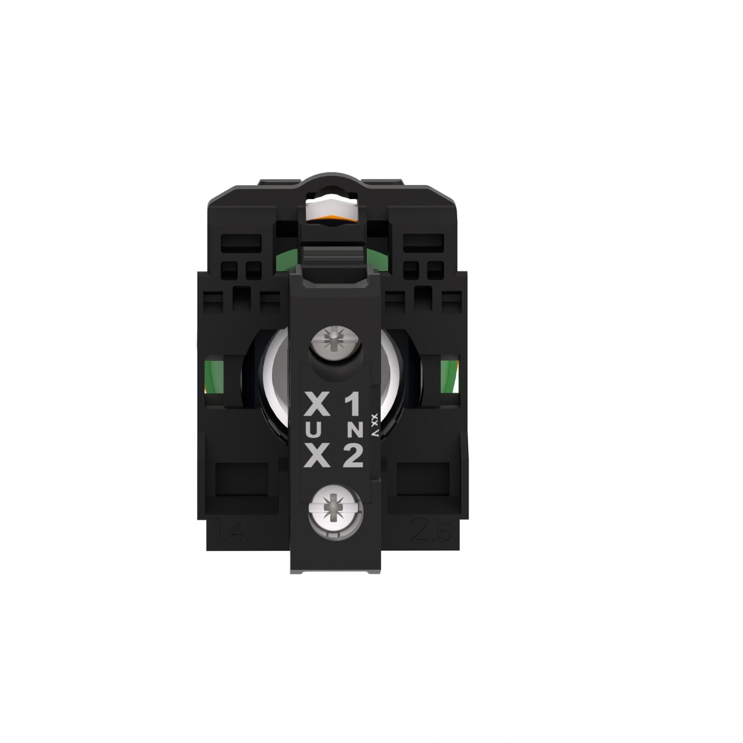 Picture of Pilot light, Harmony XB5, grey plastic, orange, 22mm, universal LED, plain lens, 24V AC DC