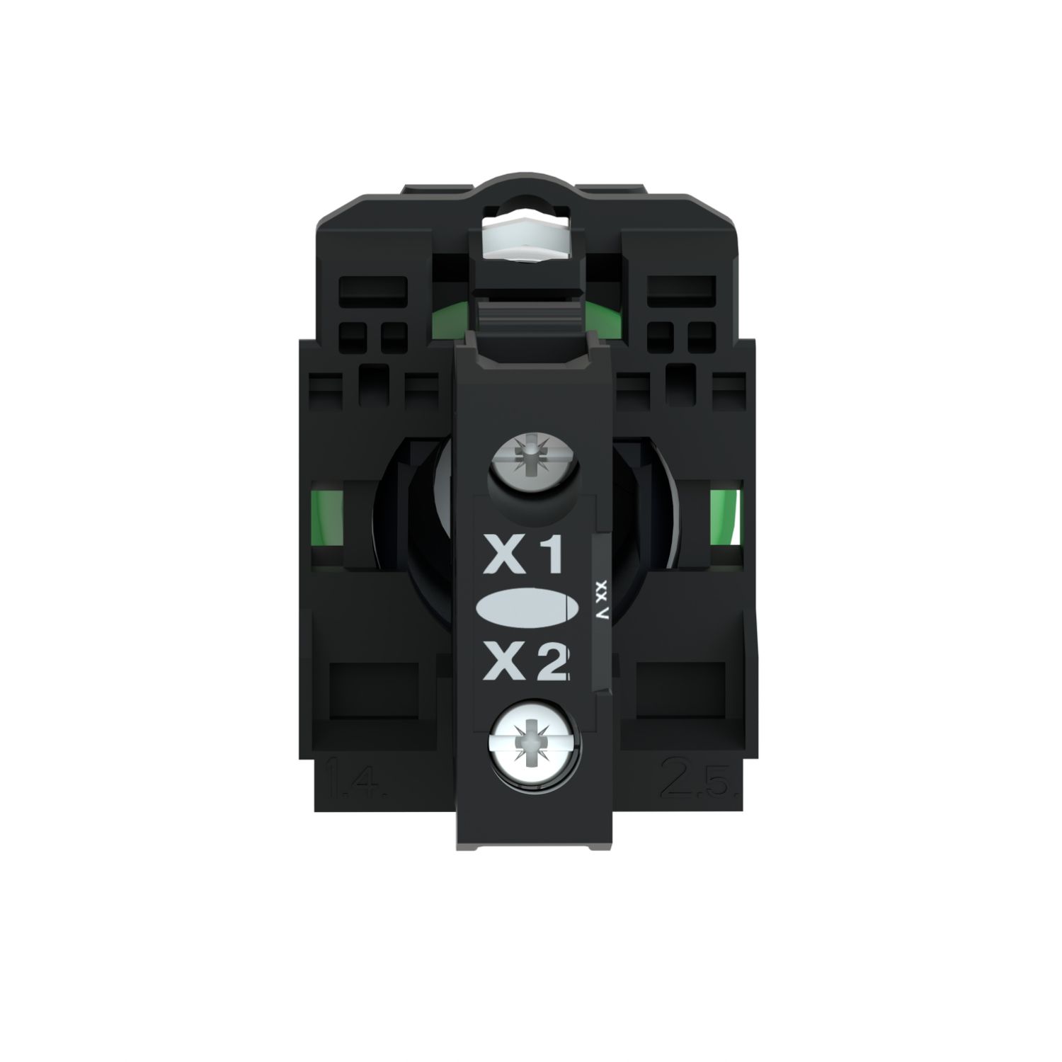 Picture of pilot light, Harmony XB5, grey plastic, white, 22mm, universal LED, plain lens, 110...120V AC