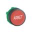 Picture of Head for non illuminated push button, Harmony XB5, red flush pushbutton 22mm spring return "ARRET"