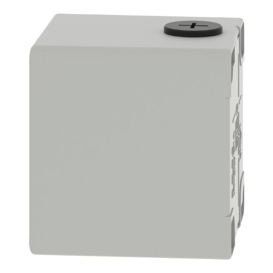 Picture of Die cast empty control station, Harmony XAP, XB2 SL, zinc alloy, grey, M20, undrilled, 80x80x77mm, UL cULus
