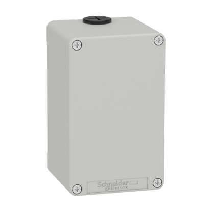 Picture of Die cast empty control station, Harmony XAP, XB2 SL, zinc alloy, grey, M20, undrilled, 80x130x77mm, UL cULus