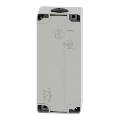 Picture of Die cast empty control station, Harmony XAP, XB2 SL, zinc alloy, grey, M25, 6 cut outs 22mm, 80x175x77mm