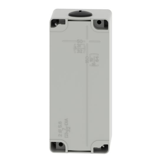 Picture of Die cast empty control station, Harmony XAP, XB2 SL, zinc alloy, grey, M25, 6 cut outs 22mm, 80x175x77mm