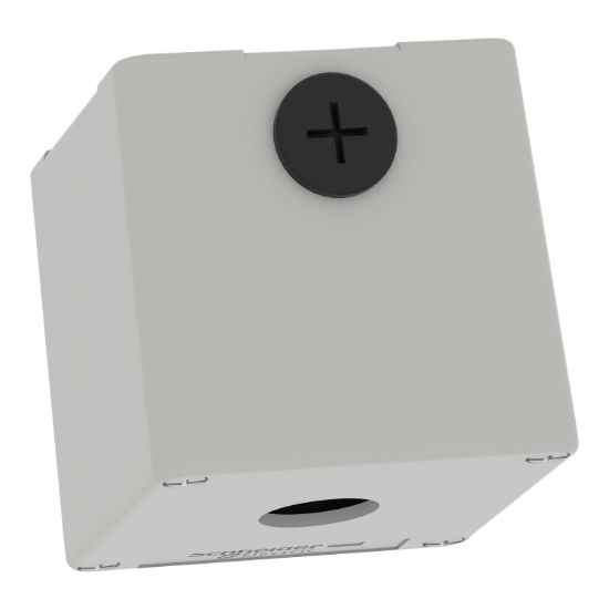 Picture of Die cast empty control station, Harmony XAP, XB2 SL, zinc alloy, grey, M20, 1 cut out 22mm, 80x80x77mm, UL cULus