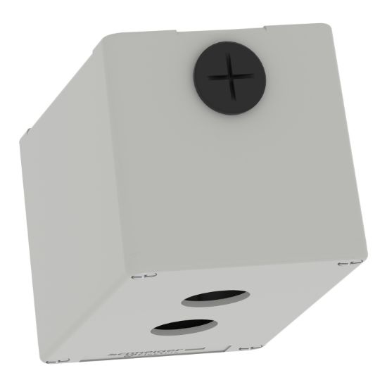 Picture of Die cast empty control station, Harmony XAP, XB2 SL, zinc alloy, grey, M20, 2 cut outs 22mm, 80x130x77mm, UL cULus