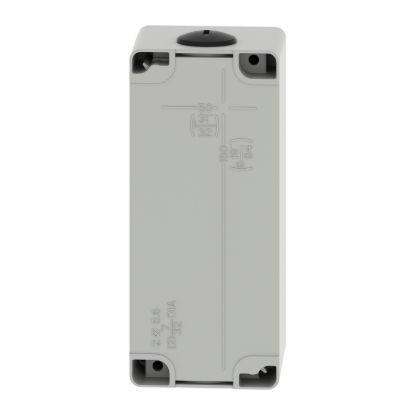 Picture of Die cast empty control station, Harmony XAP, XB2 SL, zinc alloy, grey, M25, undrilled, 80x175x77mm