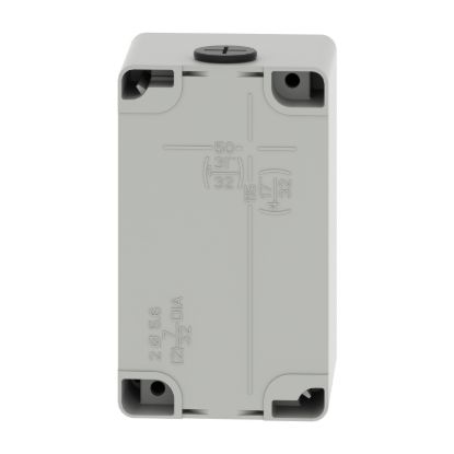 Picture of Die cast empty control station, Harmony XAP, XB2 SL, zinc alloy, grey, M20, 4 cut outs 22mm, 80x130x77mm, UL cULus