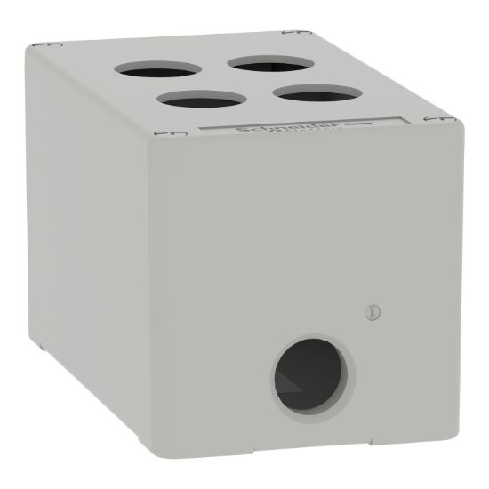 Picture of Die cast empty control station, Harmony XAP, XB2 SL, zinc alloy, grey, M20, 4 cut outs 22mm, 80x130x77mm, UL cULus