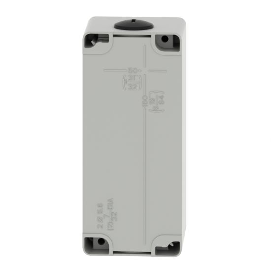 Picture of Die cast empty control station, Harmony XAP, XB2 SL, zinc alloy, grey, M25, 3 cut outs 22mm, 80x175x77mm