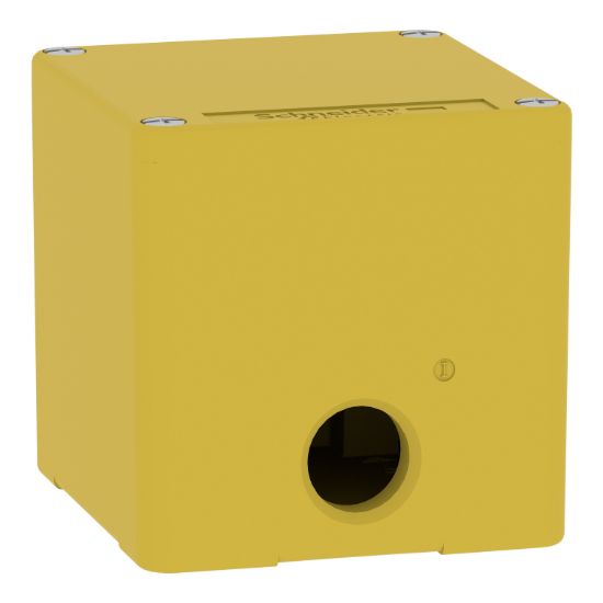 Picture of Empty control station, Harmony XAP, XB2 SL, zinc alloy, yellow, M20, undrilled, 80x80x77mm, UL cULus