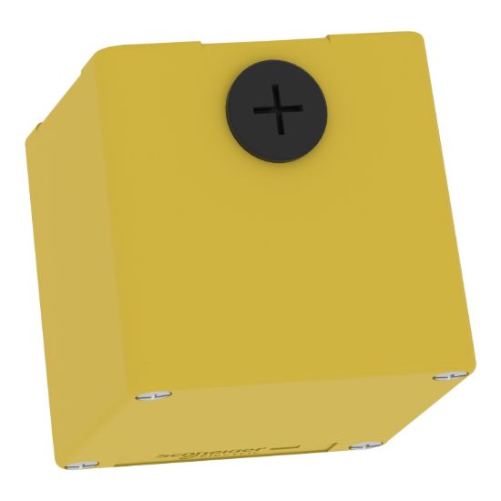Picture of Empty control station, Harmony XAP, XB2 SL, zinc alloy, yellow, M20, undrilled, 80x80x77mm, UL cULus