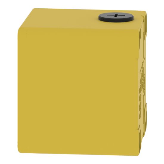 Picture of Empty control station, Harmony XAP, XB2 SL, zinc alloy, yellow, M20, undrilled, 80x80x77mm, UL cULus
