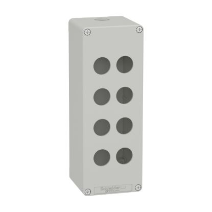 Picture of Die cast empty control station, Harmony XAP, XB2 SL, zinc alloy, grey, M25, 8 cut outs 22mm, 80x220x77mm