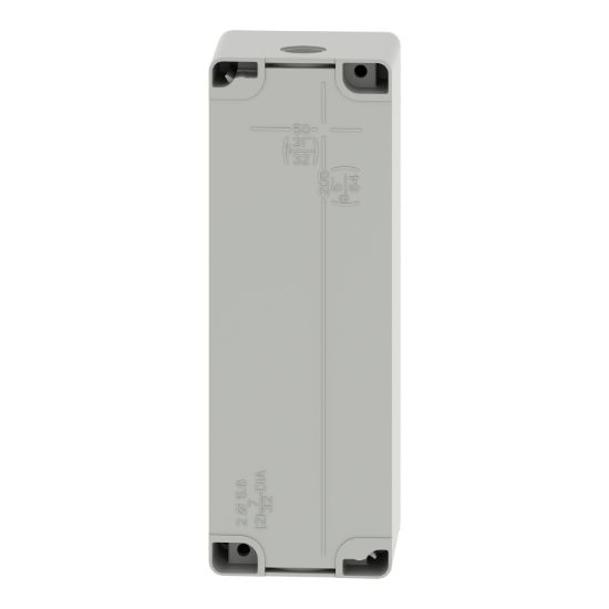 Picture of Die cast empty control station, Harmony XAP, XB2 SL, zinc alloy, grey, M25, 8 cut outs 22mm, 80x220x77mm