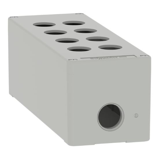 Picture of Die cast empty control station, Harmony XAP, XB2 SL, zinc alloy, grey, M25, 8 cut outs 22mm, 80x220x77mm