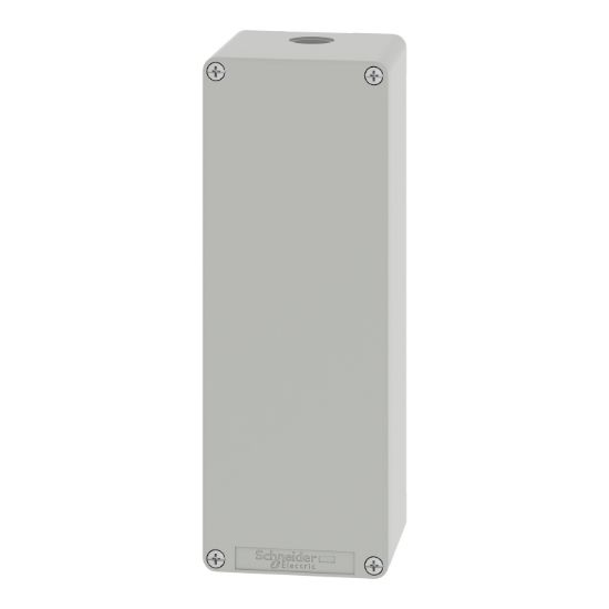 Picture of Die cast empty control station, Harmony XAP, XB2 SL, zinc alloy, grey, M25, undrilled, 80x220x77mm