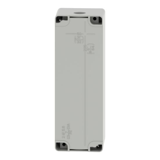 Picture of Die cast empty control station, Harmony XAP, XB2 SL, zinc alloy, grey, M25, 5 cut outs 22mm, 80x220x77mm