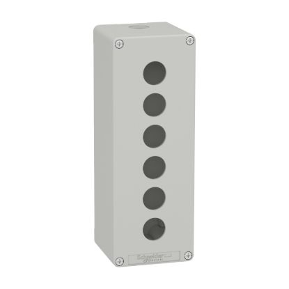 Picture of Die cast empty control station, Harmony XAP, XB2 SL, zinc alloy, grey, M25, 6 cut outs 22mm, 80x220x77mm