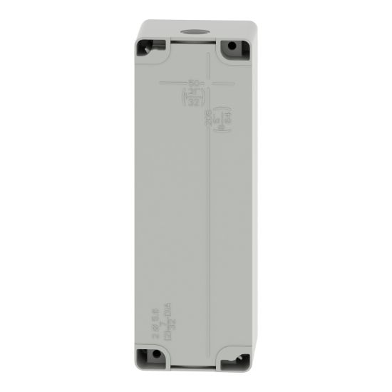 Picture of Die cast empty control station, Harmony XAP, XB2 SL, zinc alloy, grey, M25, 6 cut outs 22mm, 80x220x77mm