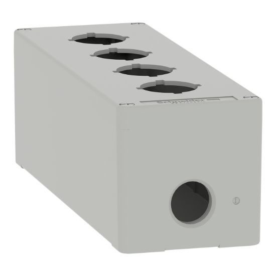 Picture of Empty control station, Harmony XAP, XB2 SL, zinc alloy, grey, M25, 4 cut outs 30mm with notches, 80x220x77mm