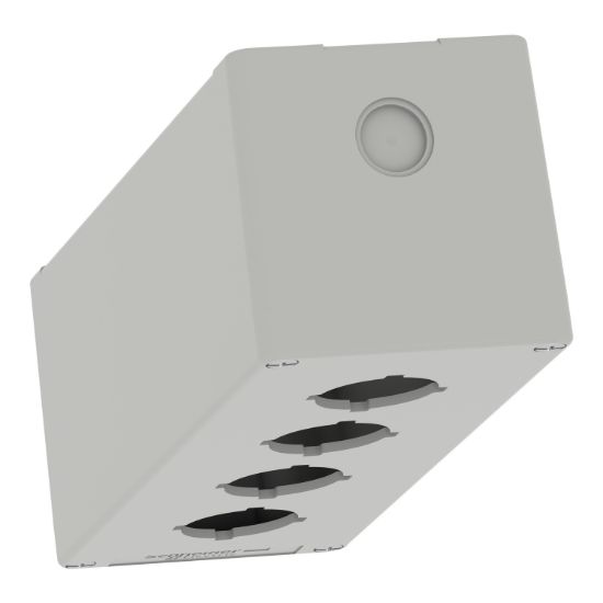Picture of Empty control station, Harmony XAP, XB2 SL, zinc alloy, grey, M25, 4 cut outs 30mm with notches, 80x220x77mm