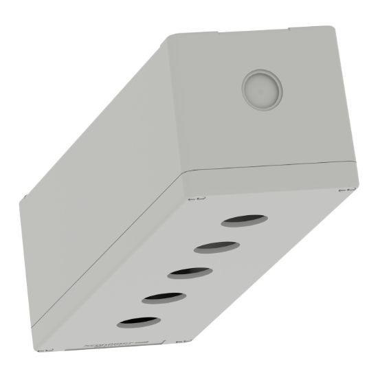 Picture of Die cast empty control station, Harmony XAP, XB2 SL, aluminium, grey, M32, 5 cut outs 22mm, 85x310x77mm