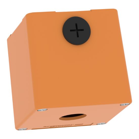 Picture of Empty control station, Harmony XAP, XB2 SL, zinc alloy, orange, M20, 1 cut out 22mm, 80x80x77mm, UL cULus