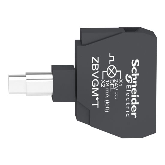 Picture of Light block, Harmony XB4, Harmony XB5, green, 22mm, integral LED, screw clamp terminal, 110...240V AC