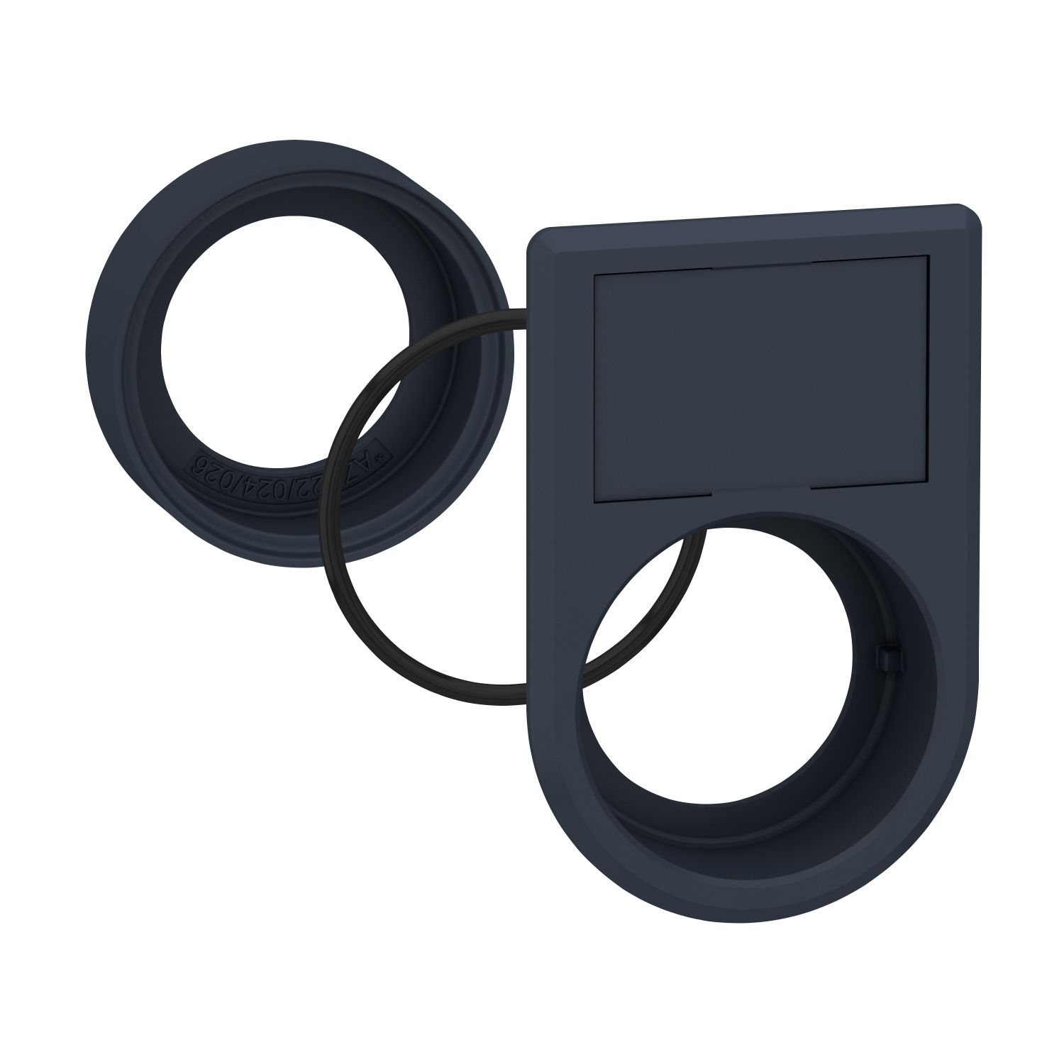 Picture of Flush mounting kit, Harmony XB5, Ø30 for selector switches and illuminated push buttons Ø22, plastic, 2-line legend