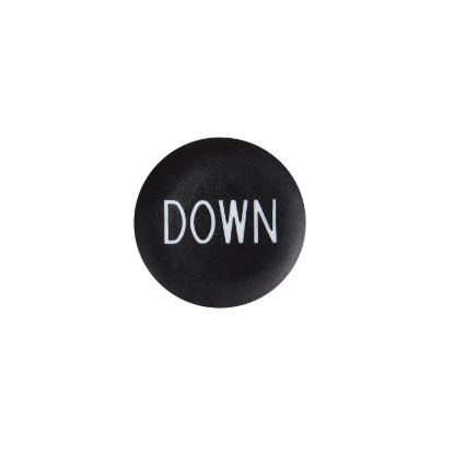 Picture of black cap marked down for circular pushbutton 22mm