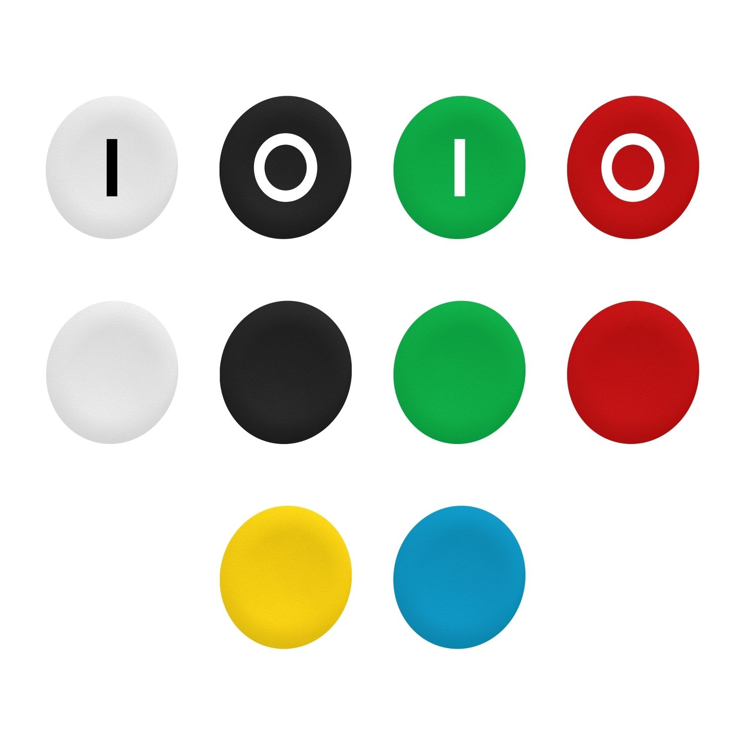 Picture of Cap for multiple-headed push button, Harmony XB4, wireless, plastic, 6 colors choice, 22mm, set of 10 caps