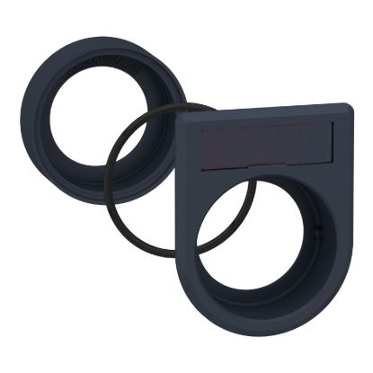 Picture of Flush mounting kit, Harmony XB5, Ø30 for selector switches and illuminated push buttons Ø22, plastic, 1-line legend