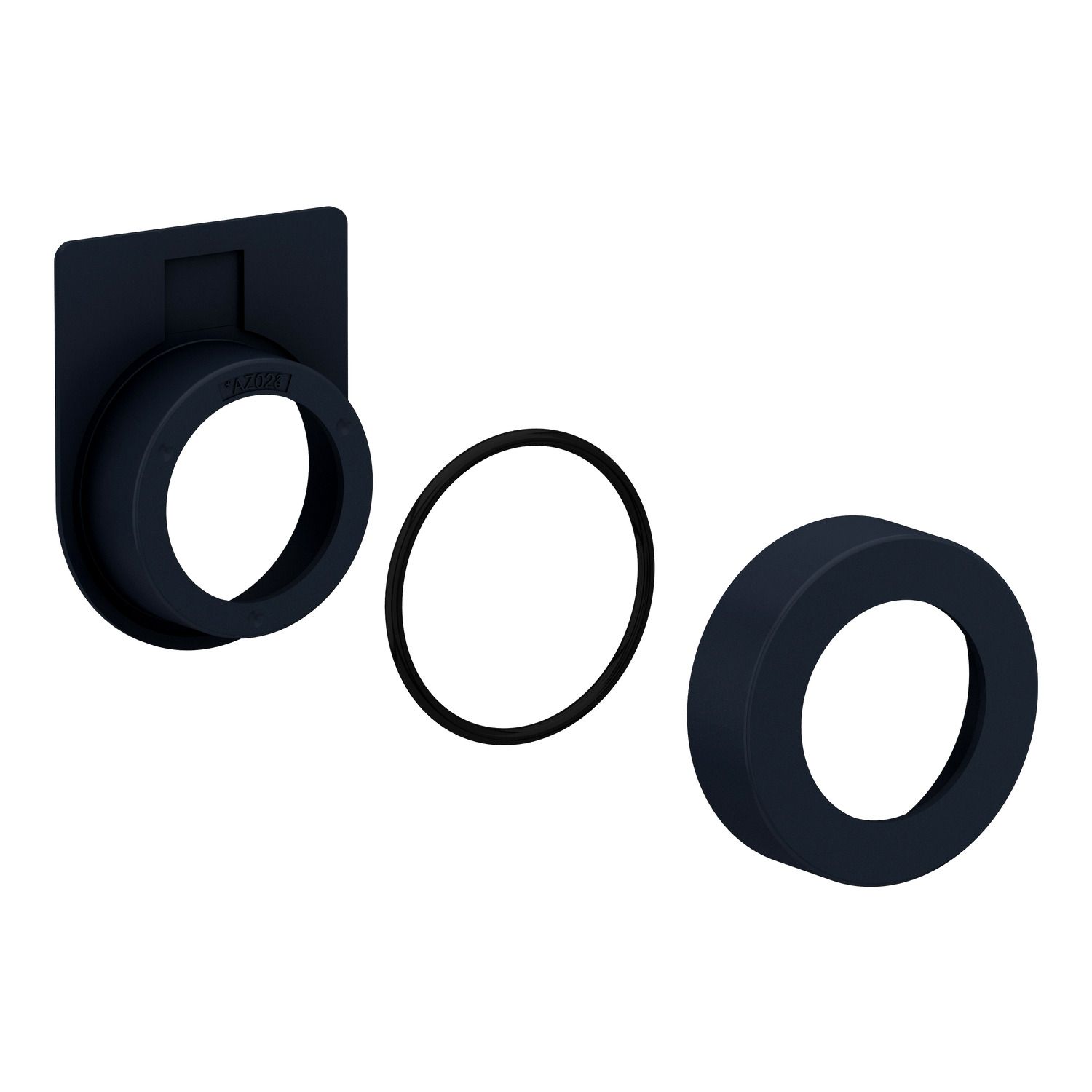 Picture of Flush mounting kit, Harmony XB5, Ø30 for selector switches and illuminated push buttons Ø22, plastic, 1-line legend