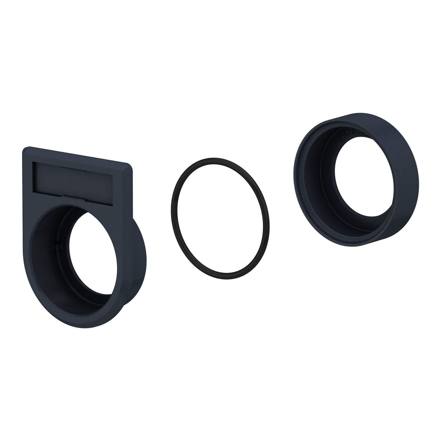 Picture of Flush mounting kit, Harmony XB5, Ø30 for selector switches and illuminated push buttons Ø22, plastic, 1-line legend