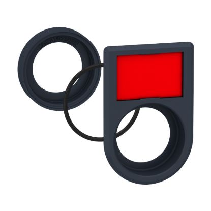 Picture of Flush mounting kit, Harmony XB5, Ø30 for push buttons and pilot lights Ø22, plastic, 2-line legend