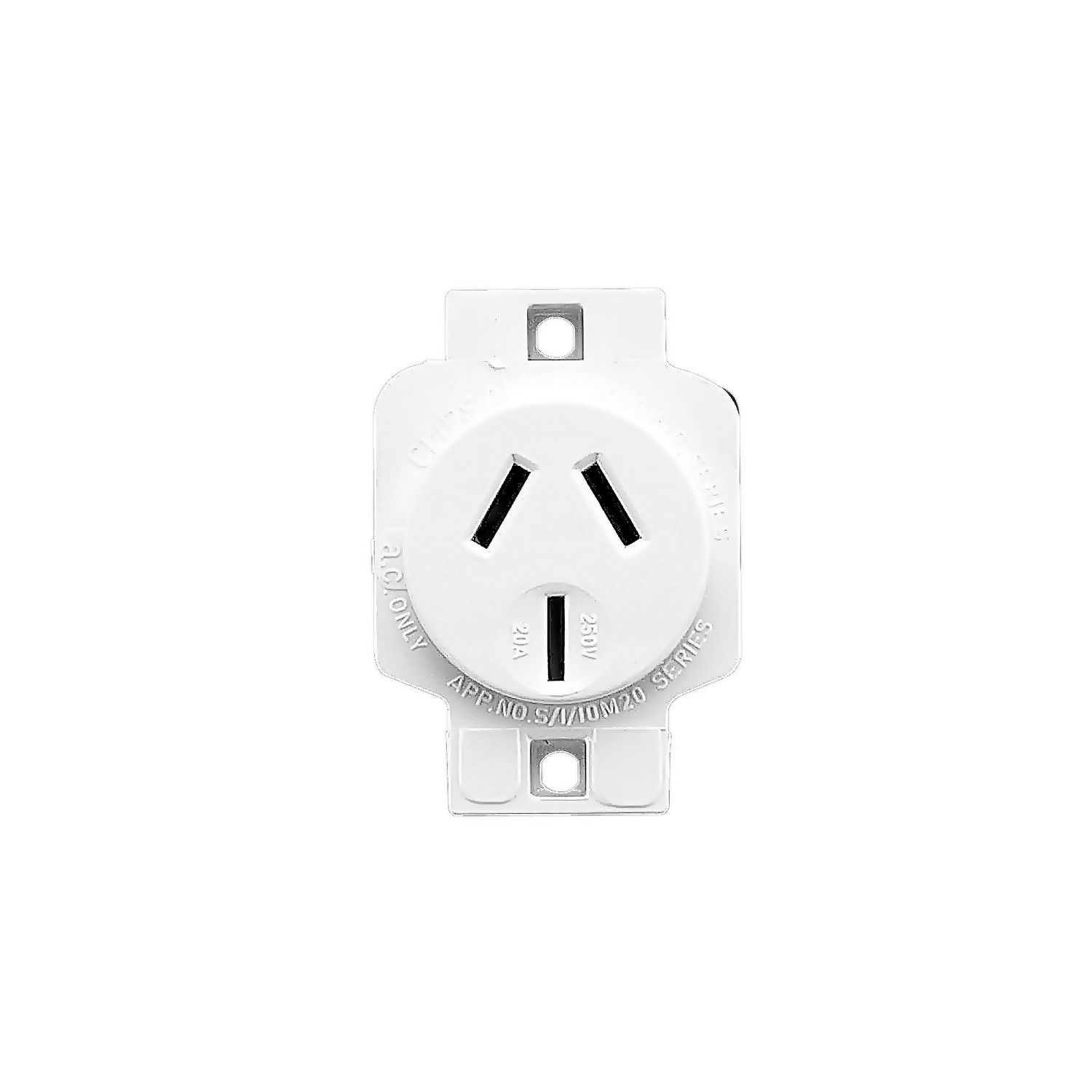 Picture of Automatic Single Switch Socket Outlet, Standard Series, 250VAC, 20A, 2 Pole, Less Bracket