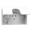 Picture of Automatic Single Socket Outlet, Standard Series, 250VAC, 10A, Panel Mount, Security Flap