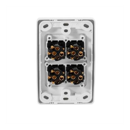 Picture of Flush Switch, 2000 Series, 4 Gang, 250VAC, 10A, Standard, Vertical