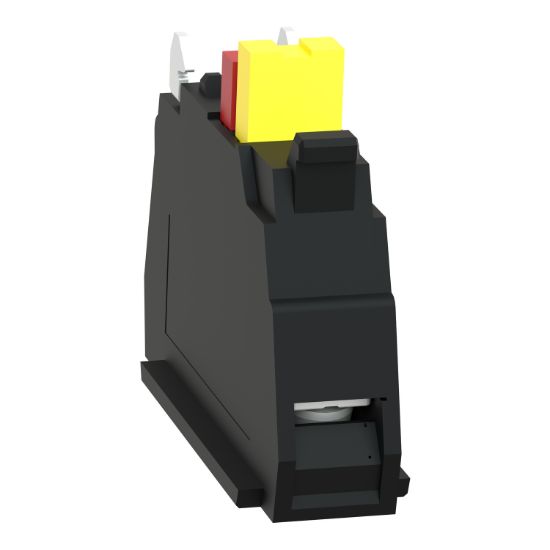 Picture of Contact block, Harmony XB4, Harmony XB5, single contact, silver alloy, screw clamp terminal, 1NC with monitoring