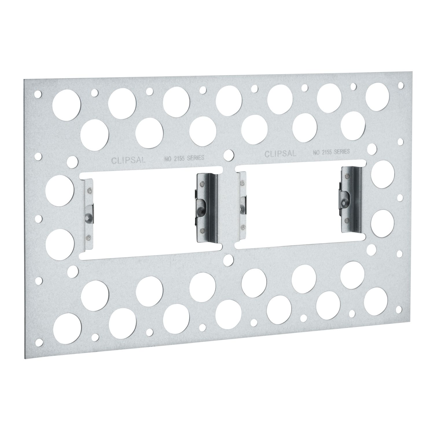 Picture of Metal Plaster Bracket, 2000 Series, Horizontal 2 Gang, Recess Mount