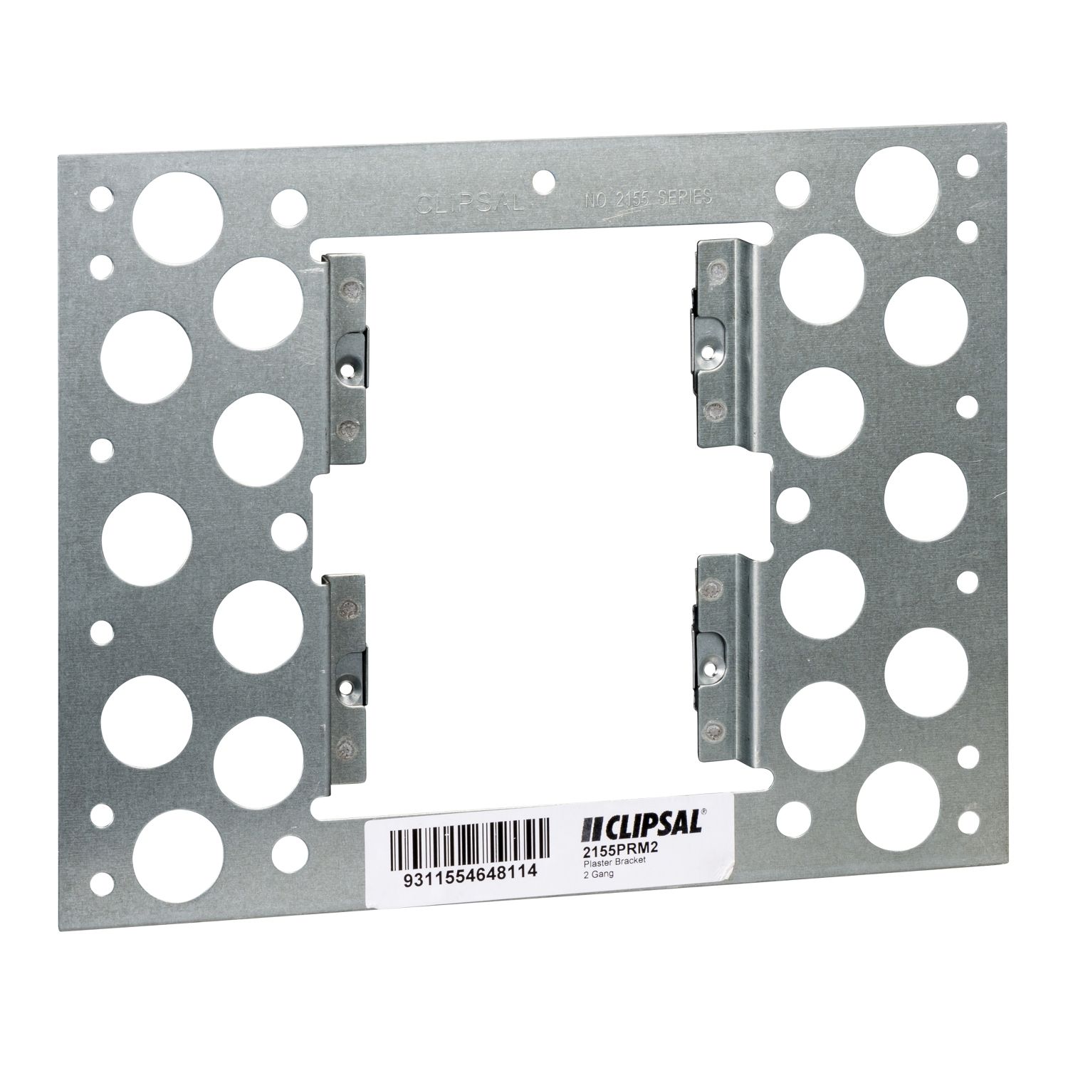 Picture of Metal Plaster Bracket, 2000 Series, Vertical 2 Gang, Recess Mount