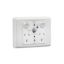 Picture of RCD Protected Twin Switch Socket Outlet, 2000 Series, 250V, 10A, 2 Pole, 30mA RCD